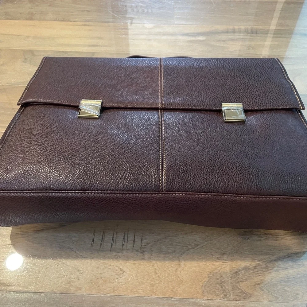 New with Tags Dr Koffer Leather Briefcase